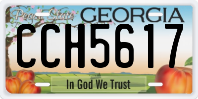 GA license plate CCH5617