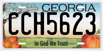 GA license plate CCH5623