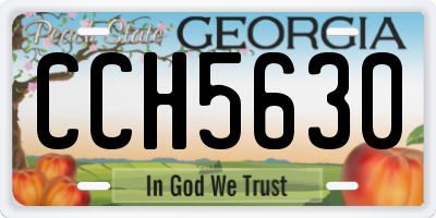 GA license plate CCH5630