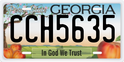 GA license plate CCH5635