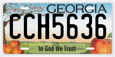 GA license plate CCH5636