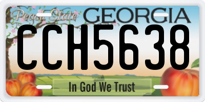 GA license plate CCH5638