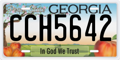 GA license plate CCH5642