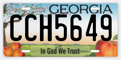 GA license plate CCH5649