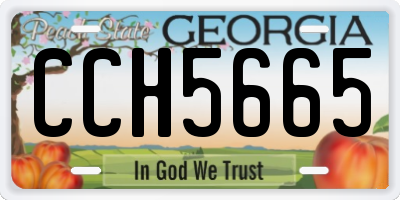 GA license plate CCH5665