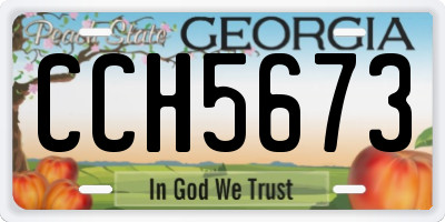GA license plate CCH5673
