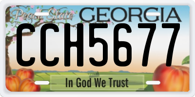 GA license plate CCH5677