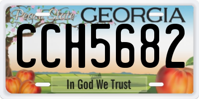 GA license plate CCH5682
