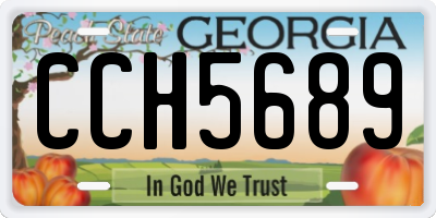 GA license plate CCH5689