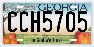 GA license plate CCH5705