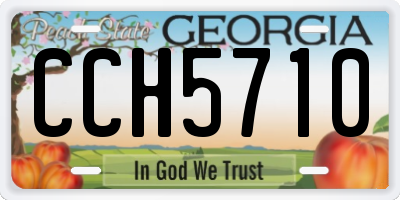 GA license plate CCH5710