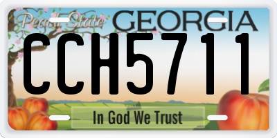 GA license plate CCH5711