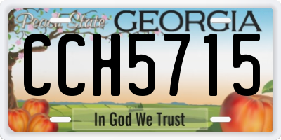 GA license plate CCH5715