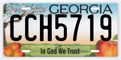 GA license plate CCH5719