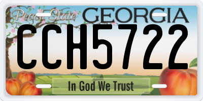 GA license plate CCH5722