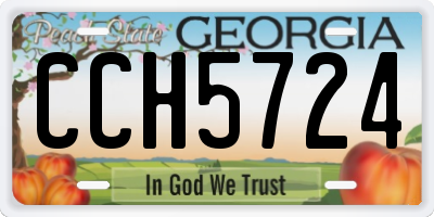 GA license plate CCH5724