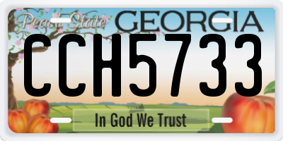 GA license plate CCH5733