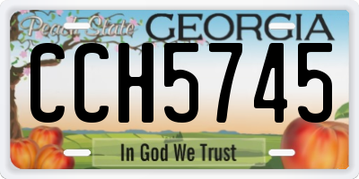 GA license plate CCH5745