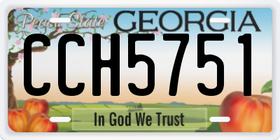 GA license plate CCH5751