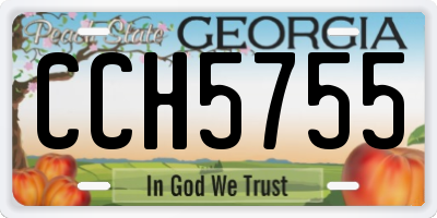 GA license plate CCH5755