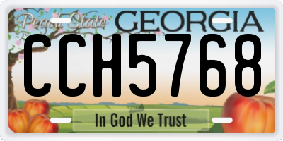 GA license plate CCH5768