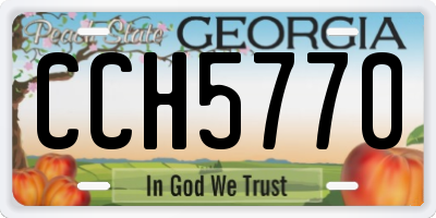 GA license plate CCH5770