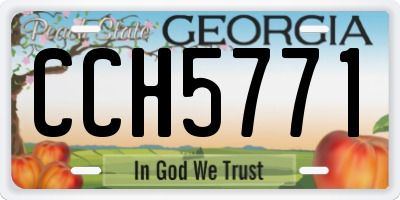 GA license plate CCH5771