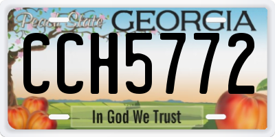 GA license plate CCH5772