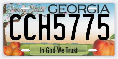 GA license plate CCH5775
