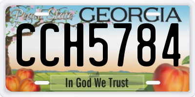 GA license plate CCH5784