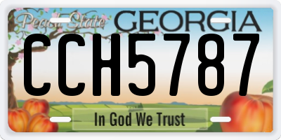 GA license plate CCH5787