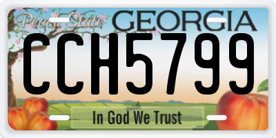 GA license plate CCH5799