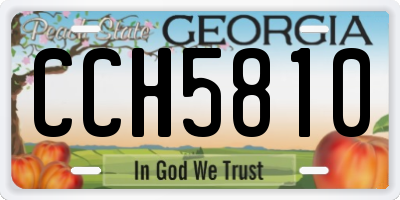 GA license plate CCH5810