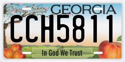 GA license plate CCH5811