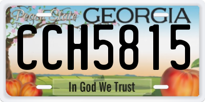 GA license plate CCH5815