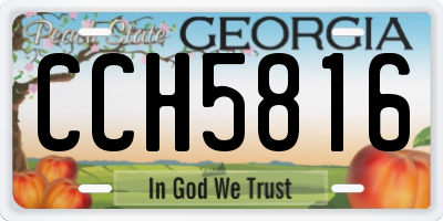 GA license plate CCH5816
