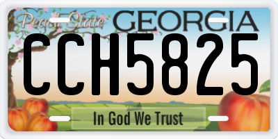GA license plate CCH5825