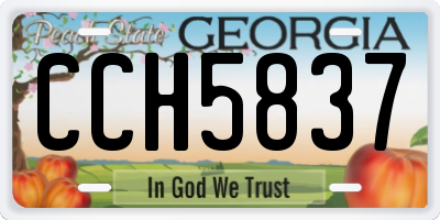 GA license plate CCH5837