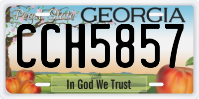 GA license plate CCH5857