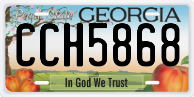 GA license plate CCH5868
