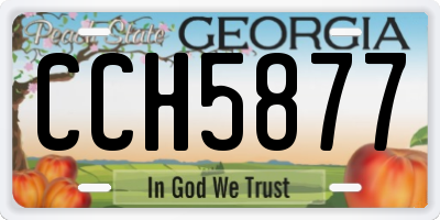 GA license plate CCH5877