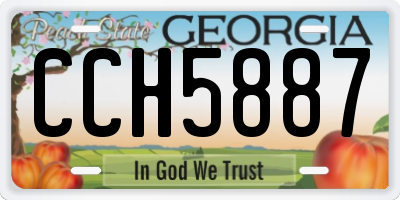GA license plate CCH5887