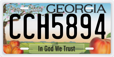 GA license plate CCH5894