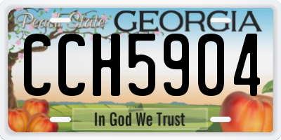 GA license plate CCH5904