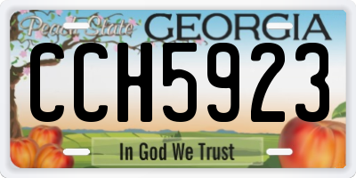 GA license plate CCH5923