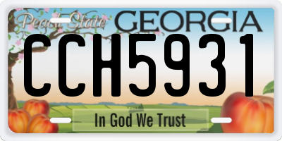 GA license plate CCH5931