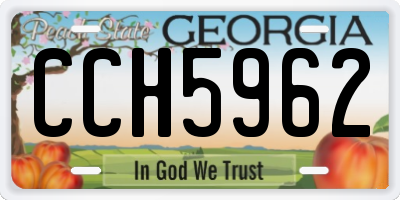 GA license plate CCH5962