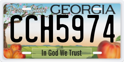 GA license plate CCH5974