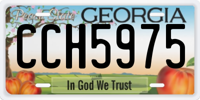 GA license plate CCH5975