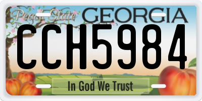 GA license plate CCH5984
